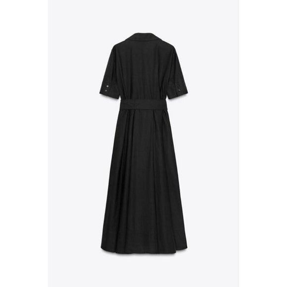 ZARA ZW COLLECTION POPLIN MIDI DRESS - Picture 6 of 7